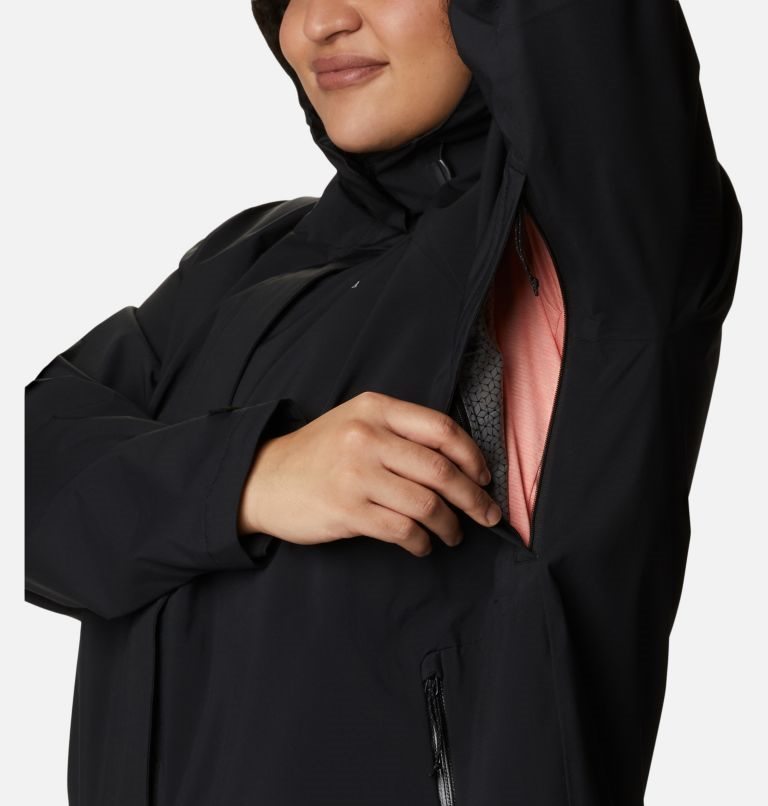 Women's Columbia Earth Explorer Shell Jackets Black | Plus Size CA-QL6CA
